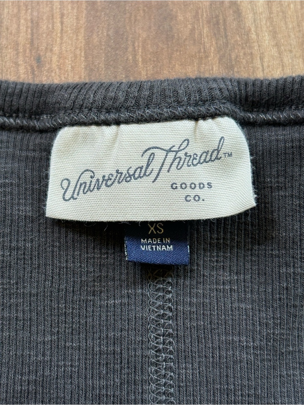 Universal Thread Grey Ribbed Henley Tank Dress XS Sleeveless Snap Front - Picture 3 of 6